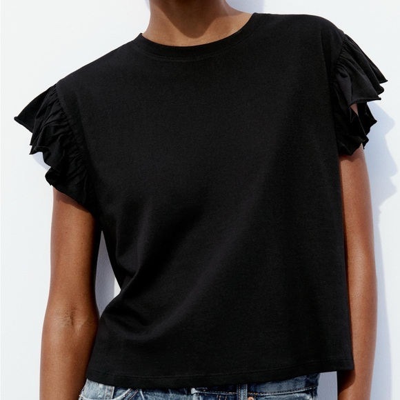 Ruffled cotton top - Picture 3 of 3